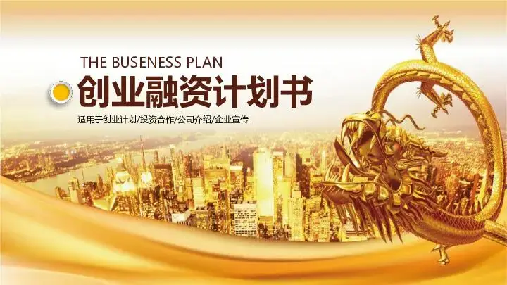 企业融资计划书公司年度总结策划PPT模板