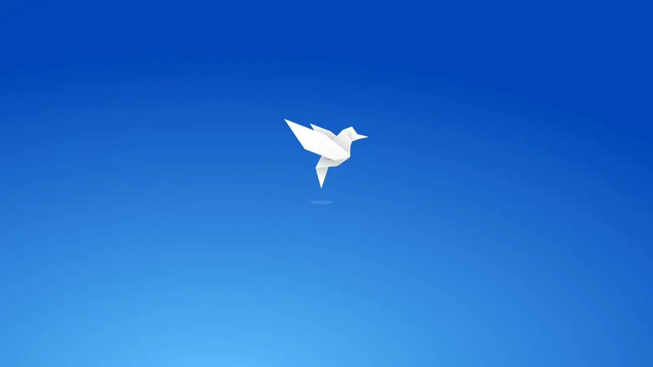动态的千纸鹤背景创意PPT模板