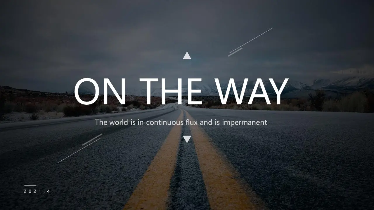 黑人图片杂志风 "ON THE WAY" 欧美PPT模板