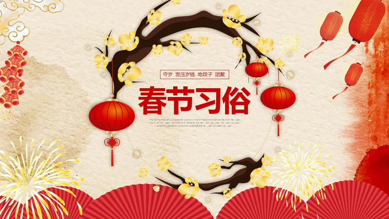 中国春节传统习俗介绍PPT