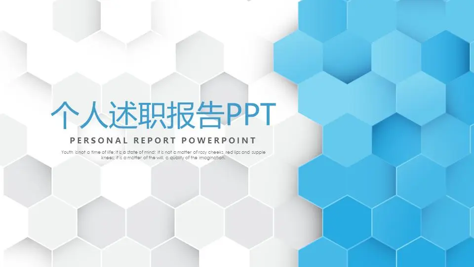 个人述职报告PPT模板