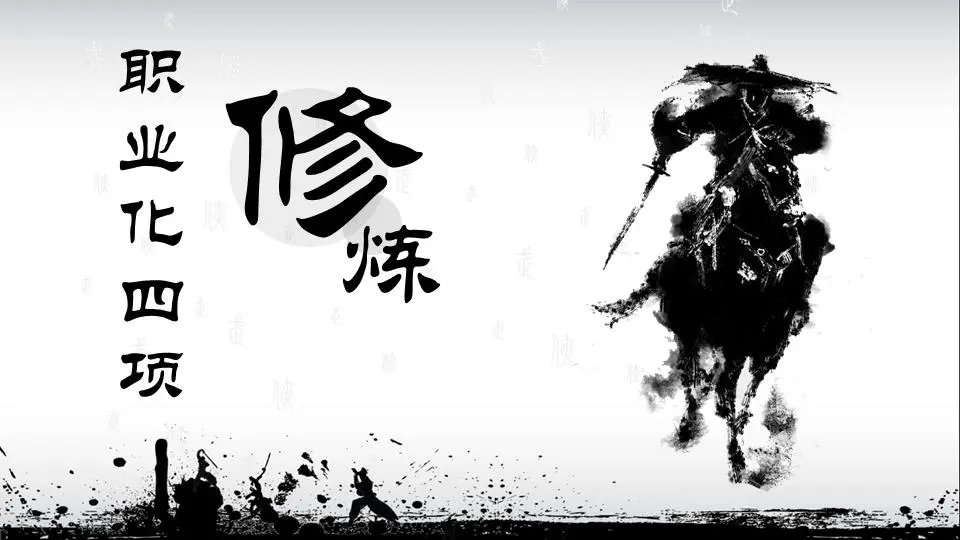 中国功夫背景幻灯片模板 "的专业修养