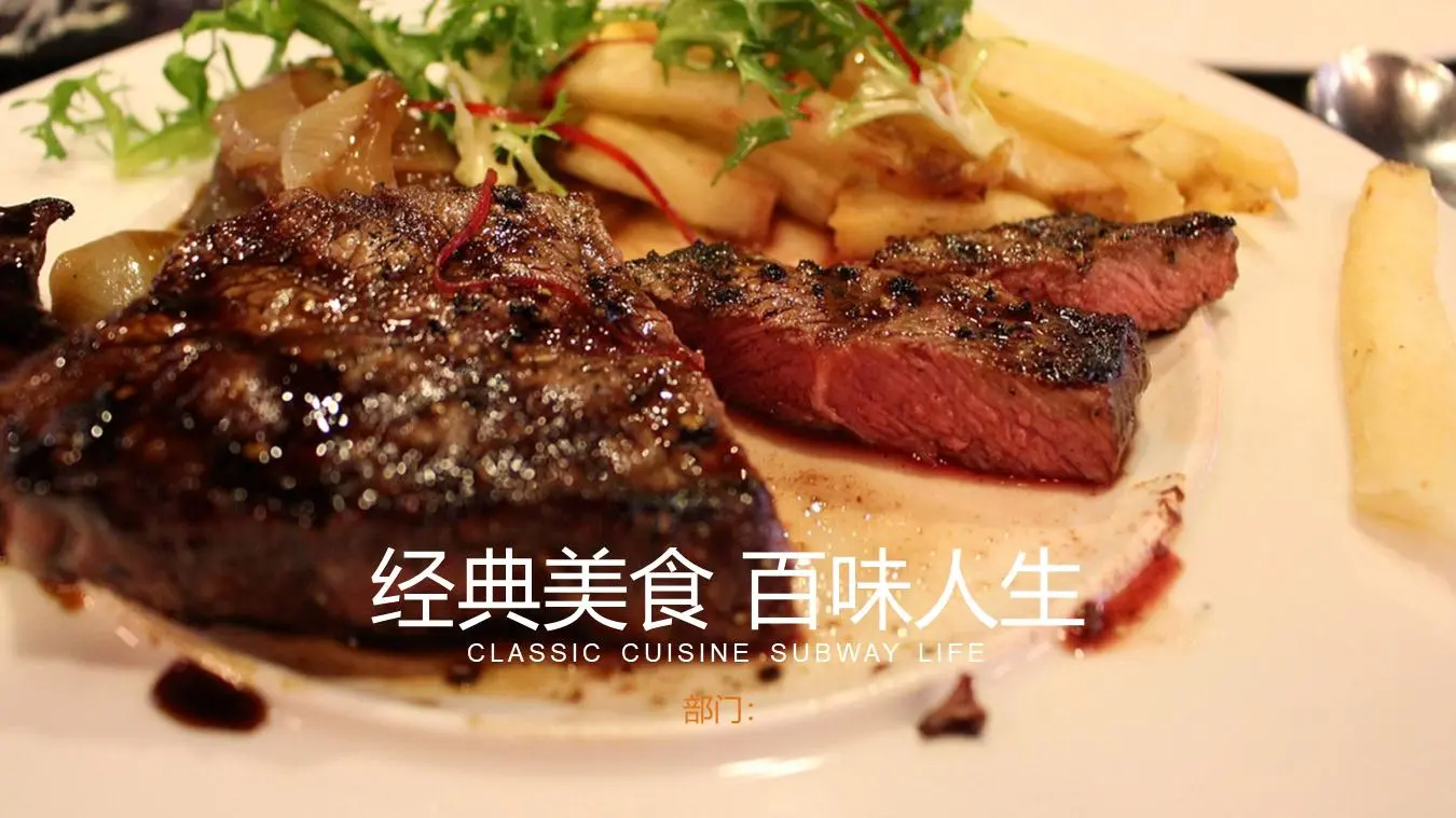 牛排美食PowerPoint模板