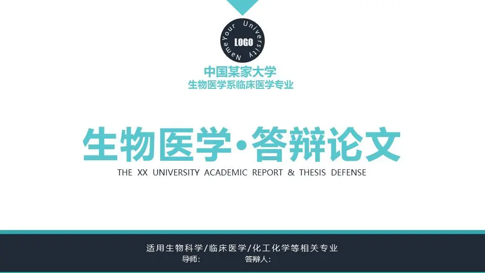 臨床醫學學院畢業論文答辯PPT模板
