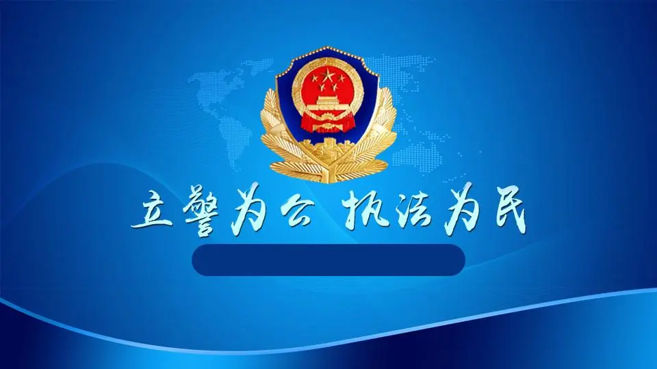 确立警察为人民的公共执法部门 PPT模板