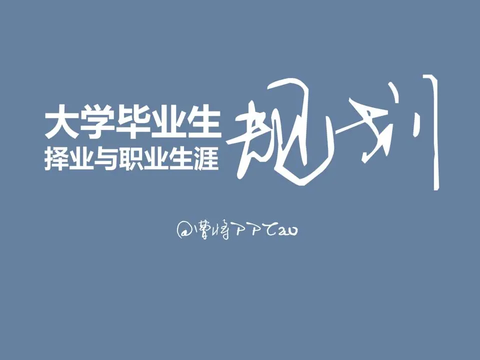 大学毕业生职业规划PPT