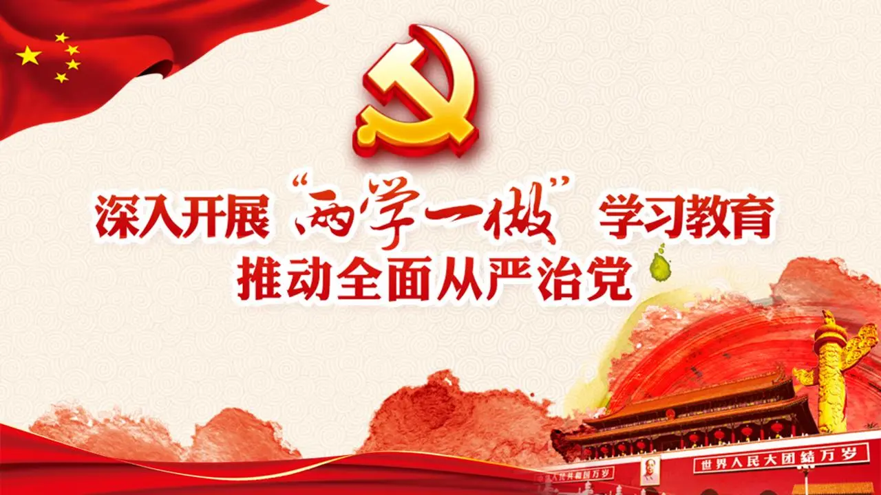"两学一做 "从严治党PPT模板